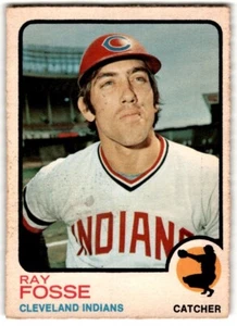 1973 O-Pee-Chee Ray Fosse #226 GUM RESIDUE Cleveland Indians - Picture 1 of 2