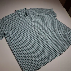 B+T Essentials by DXL Button Up Shirt Mens 4XLT Multi Blue Gingham Work Casual - Picture 1 of 10