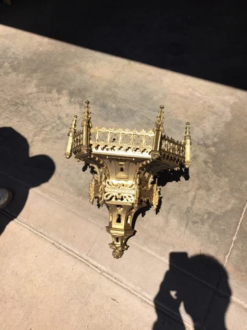 Lt1 30 Bronze Gothic Church Light With Figures Cover
