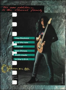 Testament Alex Skolnick 1995 Charvel San Dimas Gitarre Werbung 8 x 11 Werbung - Bild 1 von 3