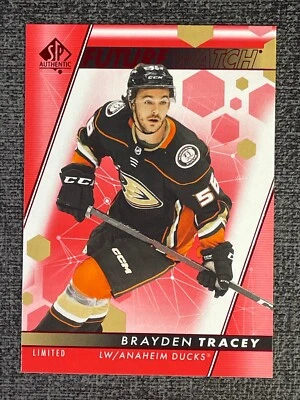 Brayden Tracey 2022-23 Upper Deck SP Authentic Future Watch Limited Red #110 RC - Image 1 of 2