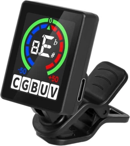 Guitar Tuner Clip on Color Display SH-05 Ukulele Bass Violin Rechargeable Batter - Picture 1 of 11