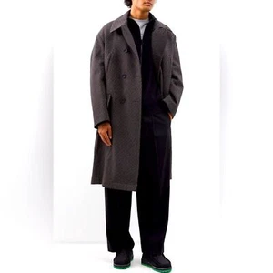 Chaquetón largo de lana espiga 3MAN M para hombre nuevo con etiquetas - Imagen 1 de 12