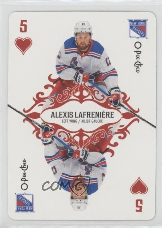 2023-24 O-Pee-Chee Playing Cards Alexis Lafreniere #5H - Image 1 of 2
