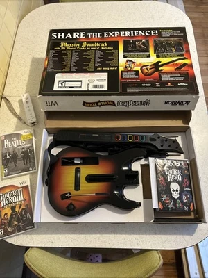 Epic Guitar Hero Bundle In Box With Games For Wii Rockband - Image 1 of 4