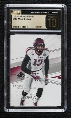 2014 SP Authentic Mike Evans #49 CGC 10 Pristine Rookie RC - Image 1 of 2