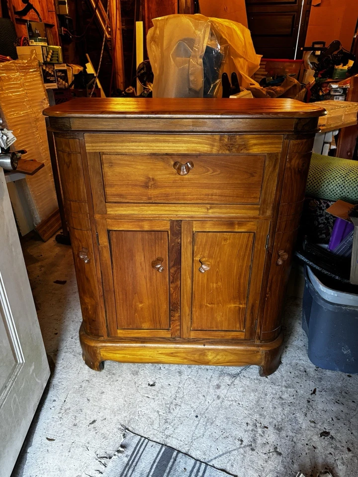Asian Teak Wood Bar Cabinet  - Image 1 of 4