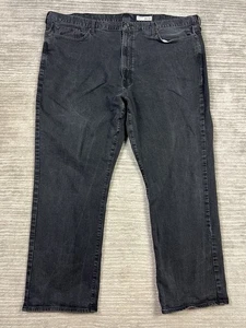 Cremieux Jeans Mens 48x30 Black Denim Straight Leg Cotton Blend - Picture 1 of 15
