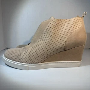 Linea Paolo Felicia Damen-Sneaker 10,5 M Rouge Veloursleder perforiert seitlicher Reißverschluss Keilabsatz - Bild 1 von 14