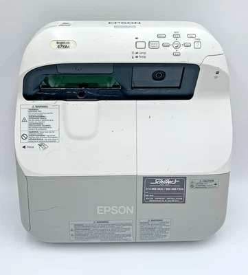 Epson BrightLink 475Wi Projector 2.600 Lumens 3LCD White Fair/READ DESCRIPTION - Image 1 of 4