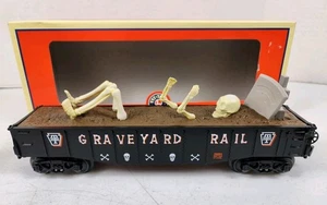 LIONEL 6-26604 HALLOWEEN SPOOKY GRAVE GONDOLA R.T.R. GRAVEYARD RAIL NIB RARE!! - Picture 1 of 17