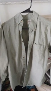 LL Bean Langarm Button Down Hemd Herren Large Freizeit grau - Bild 1 von 3