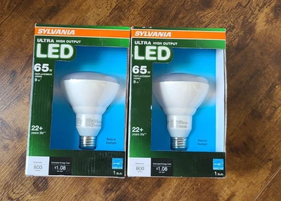 Brand New Sylvania 65W LED Floodlight Replacement Bulb; Natural Daylight 2 Bulbs - Image 1 of 4