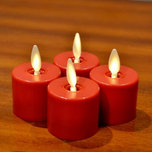 Luminara luces de té LED parpadeantes velas sin perfume con temporizador remoto para el hogar - Imagen 1 de 3