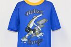 vtg 90s ROLLER KING ROLLERBLADE GLITTER SKATES NYLON MESH JERSEY t-shirt YOUTH M