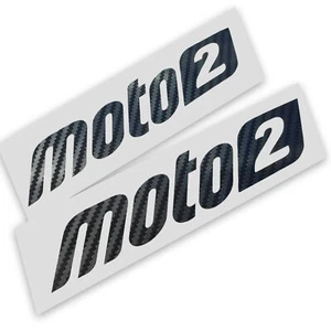 Moto 2 Street triple Carbon fiber vinyl motorcycle decals stickers x 2 pieces - Picture 1 of 1