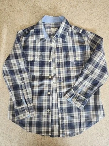 Jungen JCrew Crewcuts 100 % Baumwolle kariertes Hemd mit SLV. tabs, Größe L 10, NIE GETRAGEN - Bild 1 von 6