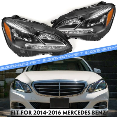 2Pcs For 2014-2016 Mercedes-Benz E-Class W212 LED Headlights Headlamps LH RH Foto 1 de 4