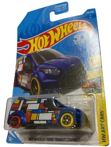 new 2018 hot wheels ford transit connect (hw art cars 7/10) #224/365 - Picture 1 of 2