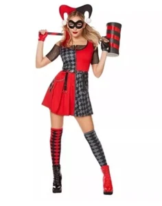 01643881 Spirit Halloween Adult Harley Quinn Dress Costume DC Sizes Vary Size L - Picture 1 of 8