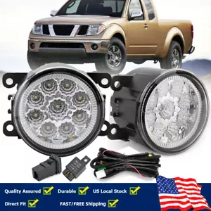 LED Bumper Fog Light Lamp w/Wiring Switch Kit For Nissan Frontier 2005-2018 2019 - Picture 1 of 24