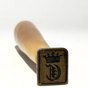 Sceau Cachet Couronne Marquis Monogramme XIXe French SEAL - Picture 1 of 7