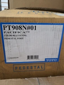 TOTO PT908N-#01 COTTON-PACIFICA PEDESTAL ONLY FITS-LT908/LT908.4/LT908.8 LAV - Picture 1 of 7