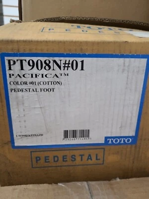 TOTO PT908N-#01 COTTON-PACIFICA PEDESTAL ONLY FITS-LT908/LT908.4/LT908.8 LAV - Image 1 of 4