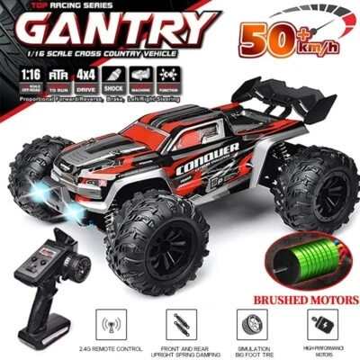 1:16 50KM/H 4WD RC Car With LED Remote Control Cars speed drift monster truck - Image 1 of 4