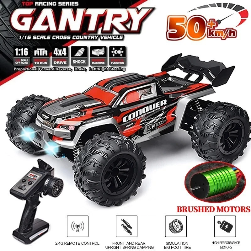 1:16 50KM/H 4WD RC Car With LED Remote Control Cars speed drift monster truck - Image 1 of 4