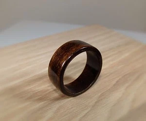 Espresso Brown Dyed Birch Wood Ring ~ Bentwood Ring ~ Handmade To Order ~ Unisex - Picture 1 of 5