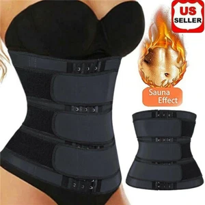 Waist Trainer Corset Sauna Sweat Weight Loss Body Shaper Yoga Slimmer Belt Women - Picture 1 of 30