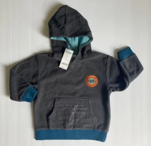 NWT Gymboree Snowboard Mountain 3 3T Gray Team Captain Fleece Pullover Hoodie - Picture 1 of 1