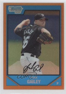 2007 Bowman Draft Chrome Draft Picks Orange Refractor /25 Frank Gailey #BDPP39