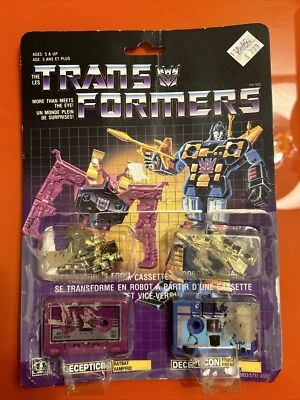 Authentic Transformers 1985 G1 Soundwave Cassette Frenzy And Ratbat Canadian - Image 1 of 2