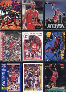 9 LOT POPULAR 90s FLEER MICHAEL JORDAN TOPPS UD BULLS LEGEND - Picture 1 of 1