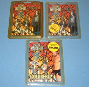 (3) 1999 World Championship Wrestling WCW Goldberg Sting Watch-It Clip Clock NEW - Picture 1 of 6
