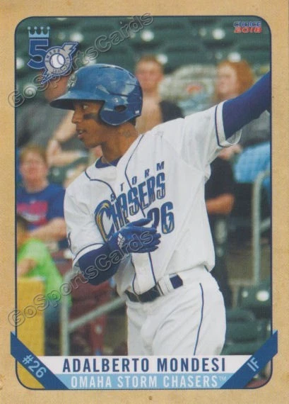 2018 Omaha Royals Raul Adalberto Mondesi RC Rookie Kansas City Royals - Image 1 of 1
