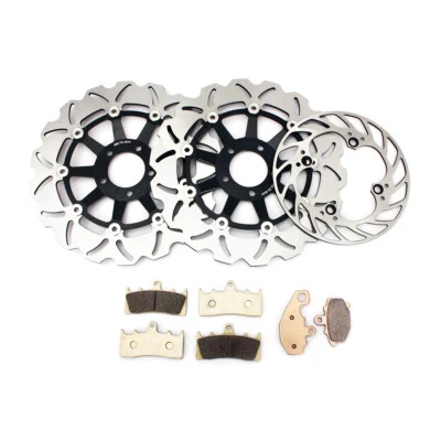 For Kawasaki Front Rear Brake Rotors Discs Pads ZX9R ZX-9R Ninja 900 2000-2001 - Image 1 of 4