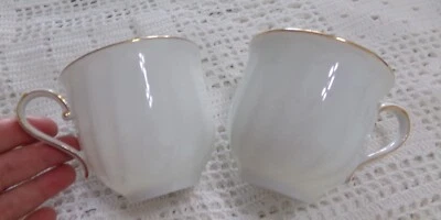 2 tazas de té Mikasa Fine China alianza de boda oro blanco L9709 ¡USADAS EN EXCELENTE ESTADO! Foto 1 de 4