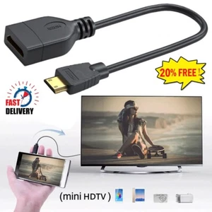 Mini HDMI kompatibel Stecker auf HDMI-kompatibel Buchse Konverter Adapter Kabel8 - Bild 1 von 8