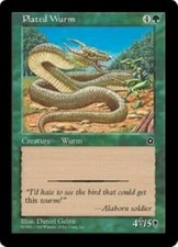 1x Plated Wurm - LP - Portal Second Age - SPARROW MAGIC - mtg -