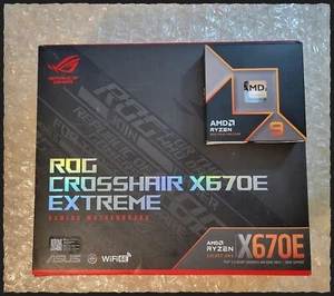 ASUS ROG Crosshair X670E Extreme (Bios 3112) Motherboard & Ryzen 9 9950X CPU - Afbeelding 1 van 11