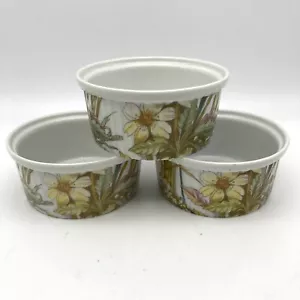 3 PILLIVUYT VIRGINIE 3 3/8" Blumen Ramekins - Kunstwerk von Molling Made in France - Bild 1 von 10