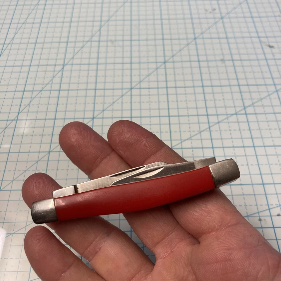 Navaja de Bolsillo de 3 Hojas USADA RARA De Colección Elk Ridge ER-323. Básculas de plástico rojo. China Foto 1 de 4