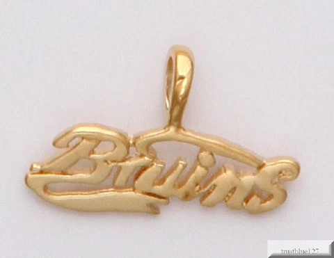 BOSTON BRUINS Necklace Pendant Real 24K Yellow Gold Plated Charm Pendant NHL Cover