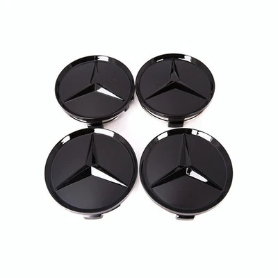 4PCS Fit for Mercedes-Benz C E S Wheel Center Caps Emblem Logo Rim Hub Cover — 第 1/4 张图片