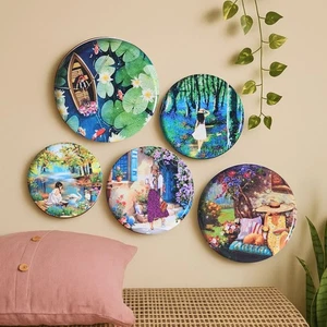 Slice of Life Iron Wall Art Plates – Set of 5 Decorative Plates | Contemporar... - Picture 1 of 9