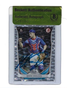 BGS AUTHENTIC MARK ZAGUNIS 2014 BOWMAN DRAFT PICKS AUTHENTIC AUTOGRAPH CUBS - Picture 1 of 1
