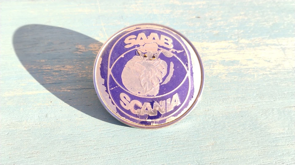 Оригинальный заводской синий значок с эмблемой переднего капота Saab Scania 900 9000 5289871 - Изображение 1 из 4